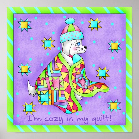Quilt Lover Dog Poster (Voorkant)