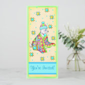 Quilt Lover Dog uitnodiging (Staand voorkant)