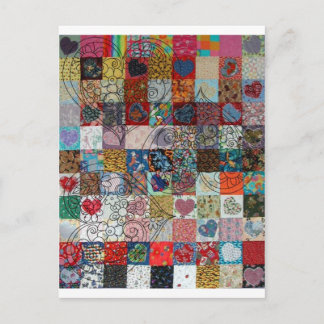 quilt met hart briefkaart