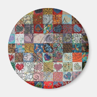 Quilt met harten magneet