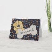 Quilt met hond en bot kaart (Voorkant)