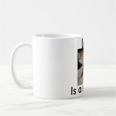 quilt met kat - Kopiëren, Liefde, is een zachte qu Koffiemok (Links)