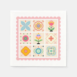 Quilt met liefde baby shower servet