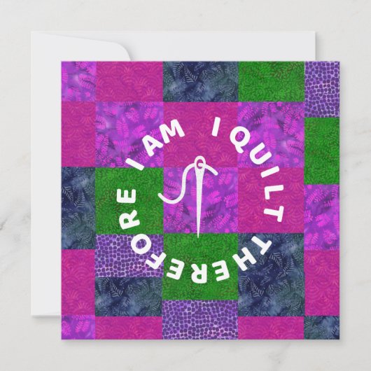 Quilt Moeder Oma quiltstof patchwork Kaart (Voorkant)