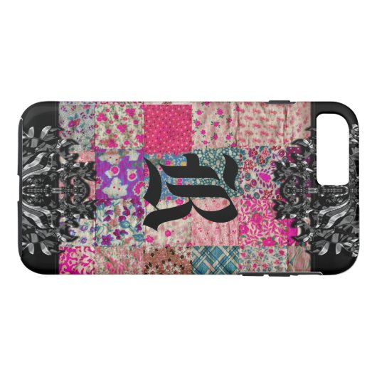quilt monogram Case-Mate iPhone case (Achterkant (Horizontaal))