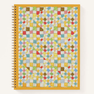 QUILT MOSAIC 8.5x11 spiraalschrift - Goud Notitieboek