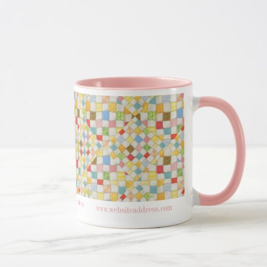 QUILT MOSAIC Business ID Roze Combo Mok (Rechts)