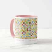 QUILT MOSAIC Business ID Roze Combo Mok (Voorkant links)