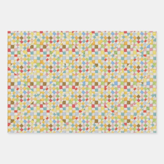QUILT MOSAIC Flat Sheet wrapping papier Inpakpapier Vel (Voorkant 2)