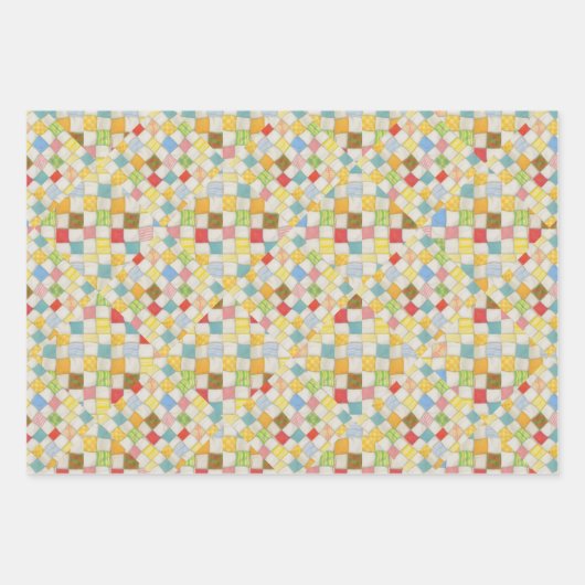 QUILT MOSAIC Flat Sheet wrapping papier Inpakpapier Vel (Voorkant)