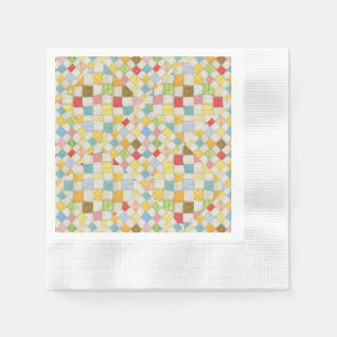 QUILT MOSAIC Verzonnen Cocktail Papieren Servetjes Servet