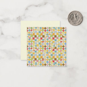QUILT MOZAÏEK 2.5x2.5 Platte Kaart / Cream Notitiekaartje