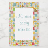QUILT MOZAÏEK 2"x3" Labels / Verticaal Voedselcontainer Etiket (Enkel label)