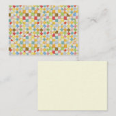 QUILT MOZAÏEK 3.5x2.5 Platte Kaart / Crème Horizon Notitiekaartje (Voorkant / Achterkant)