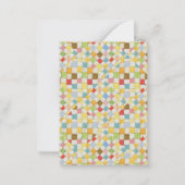 QUILT MOZAÏEK 3.5x2.5 Platte Kaart / Crème / Verti Notitiekaartje (Voorkant)