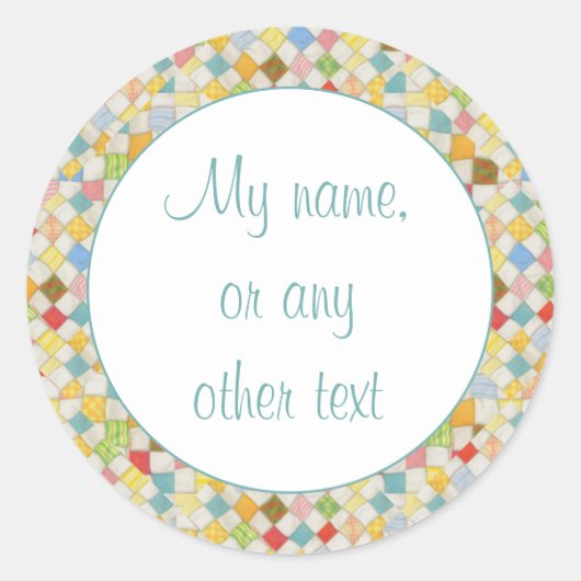 QUILT MOZAÏEK 3" Ronde Matte Stickers (Voorkant)