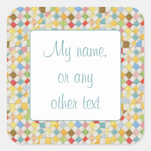 QUILT MOZAÏEK 3" Vierkante Matte Stickers (Voorkant)