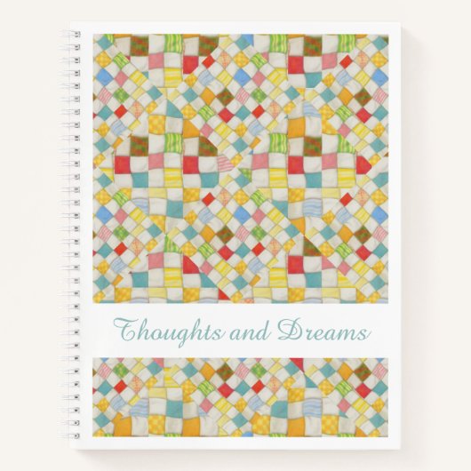 QUILT MOZAÏEK 8.5x11 Spiraalvormig Notitieboek + T (Voorkant)