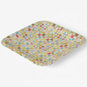 QUILT MOZAÏEK 9" Vierkante Papier Borden Papieren Bordje (Gebogen)