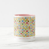 QUILT MOZAÏEK Business ID Roze Two-Tone Mok (Center)