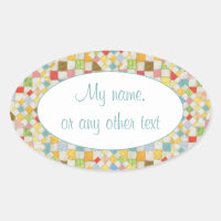 QUILT MOZAÏEK Ovaal Mat Stickers