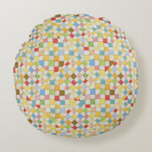 QUILT MOZAÏEK ROND SIERKUSSEN KUSSEN
