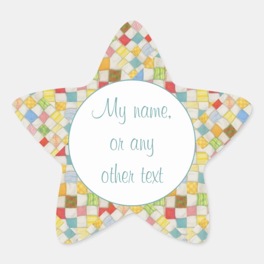 QUILT MOZAÏEK Star Matte Stickers (Voorkant)
