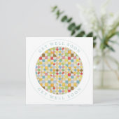 QUILT MOZAÏEK Vierkant Flat Get Well Kaart (Staand voorkant)