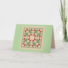 Quilt Note-kaarten - Odd Fellows Block Feestdagen Kaart