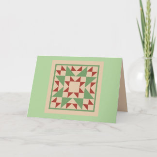 Quilt Note-kaarten - Odd Fellows Block Feestdagen Kaart