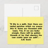 Quilt of Joy Briefkaart (Voorkant / Achterkant)