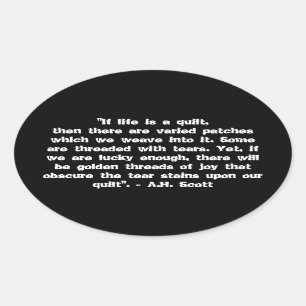 Quilt of Joy Ovale Sticker