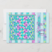 QUILT-PARTIJ/LUNCHEON-INVITATIE - QUILT KAART (Voorkant)