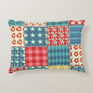 quilt: patchwork achtergrondpatroon. accent kussen
