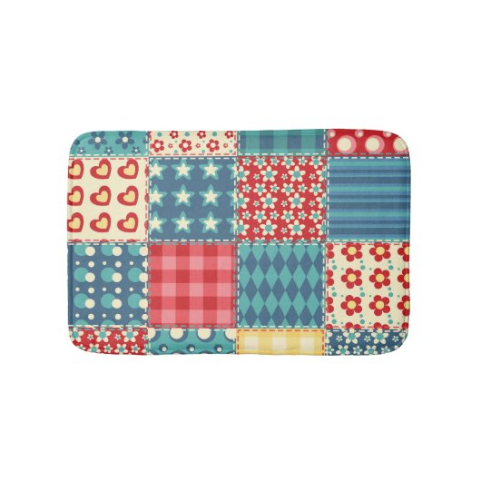 quilt: patchwork achtergrondpatroon. badmat (Voorkant)