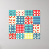 quilt: patchwork achtergrondpatroon. canvas afdruk (Voorkant)
