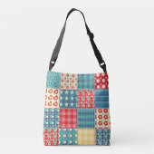  quilt: patchwork achtergrondpatroon. crossbody tas (Achterkant)