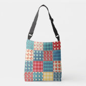 quilt: patchwork achtergrondpatroon. crossbody tas (Voorkant)
