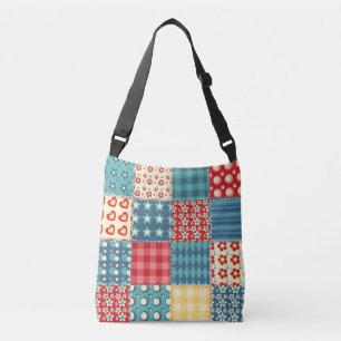 quilt: patchwork achtergrondpatroon. crossbody tas