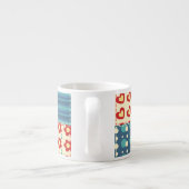  quilt: patchwork achtergrondpatroon. espresso kop (Achterkant)