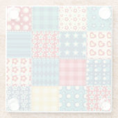 quilt: patchwork achtergrondpatroon. glazen onderzetter (Achterkant)