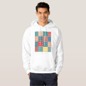 quilt: patchwork achtergrondpatroon. hoodie (Voorkant volledig)