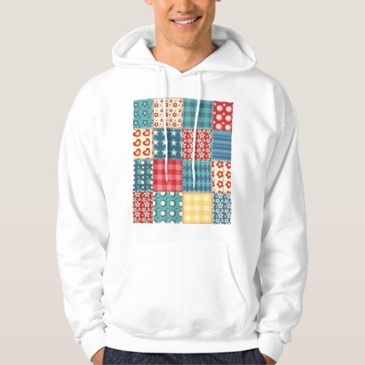 quilt: patchwork achtergrondpatroon. hoodie (Voorkant)