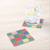 quilt: patchwork achtergrondpatroon. kartonnen onderzetters (Insitu)