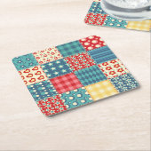 quilt: patchwork achtergrondpatroon. kartonnen onderzetters (Schuin)
