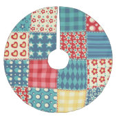  quilt: patchwork achtergrondpatroon. kerstboom rok (Voorkant)