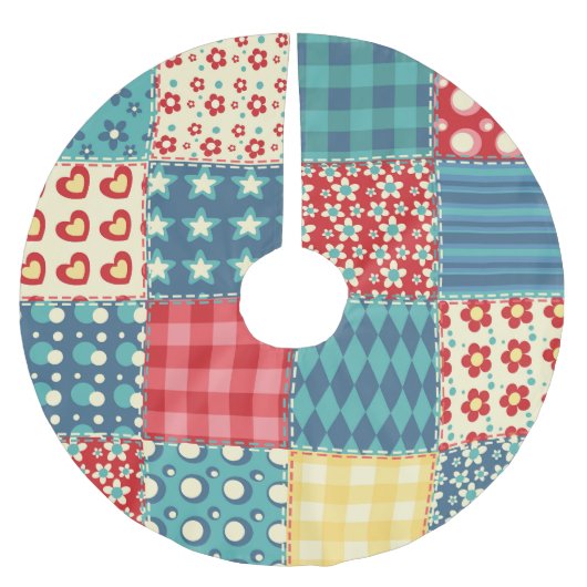 quilt: patchwork achtergrondpatroon. kerstboom rok (Voorkant)