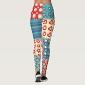  quilt: patchwork achtergrondpatroon. leggings (Achterkant)