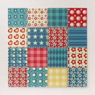 quilt: patchwork achtergrondpatroon. legpuzzel