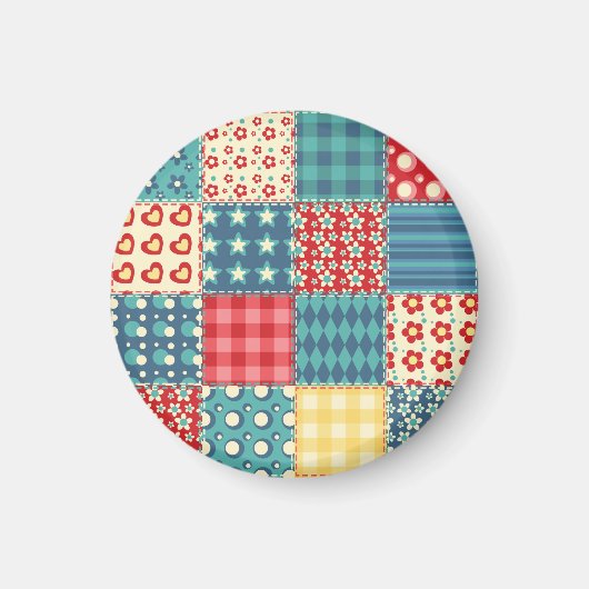 quilt: patchwork achtergrondpatroon. magneet (Voorkant)